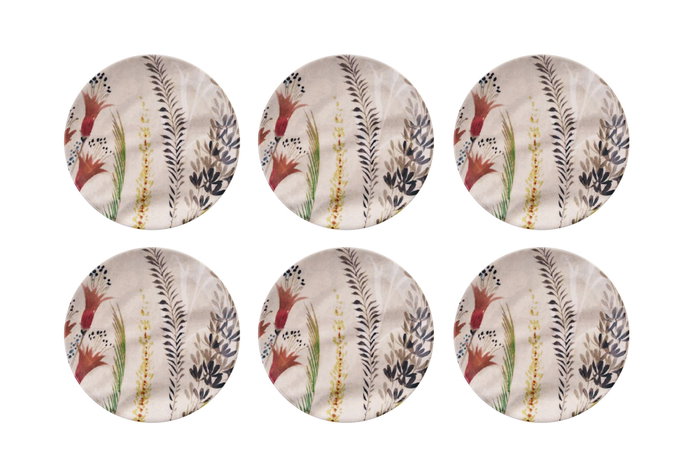 Hermia Wheat Serv Leaf Juego de 6 Platos de Servicio Navideños Multicolor Hermia Wheat Serv Leaf Juego de 6 Platos de Servicio Navideños Multicolor